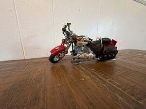 Vintage Buddy L Harley-Davidson 1997 Heritage Softail Springer Red/Tan Diecast